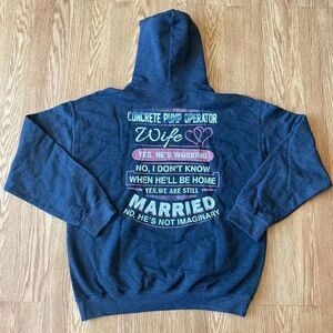 Concrete Pump Operator's Wife Hoodie Gray Large